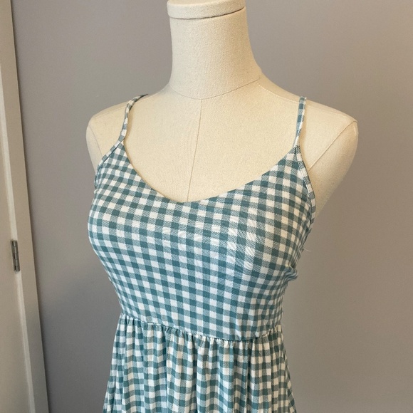 Green Gingham Sun Dress | Casual Summer - Picture 4 of 8